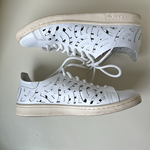 Adidas Stan Smith White Cutout Sneakers - Picture 2 of 9